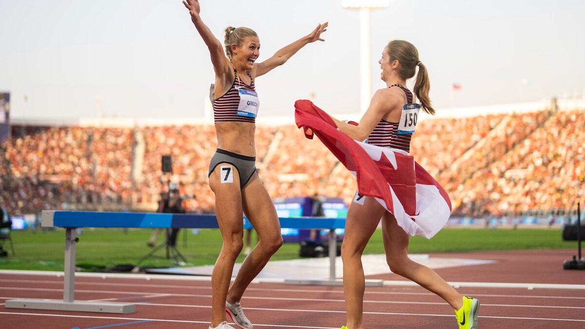 Kiana celebrating after representing Team Canada
