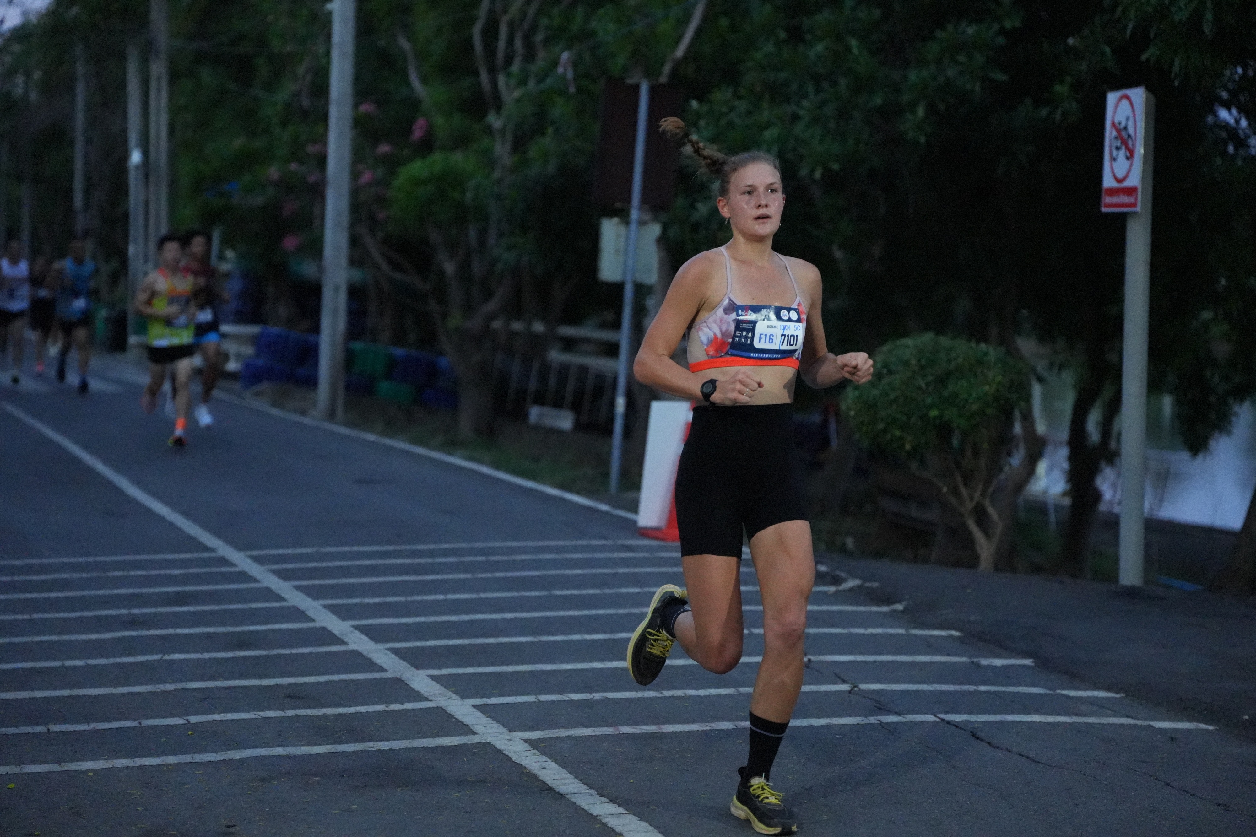 Kiana running at night